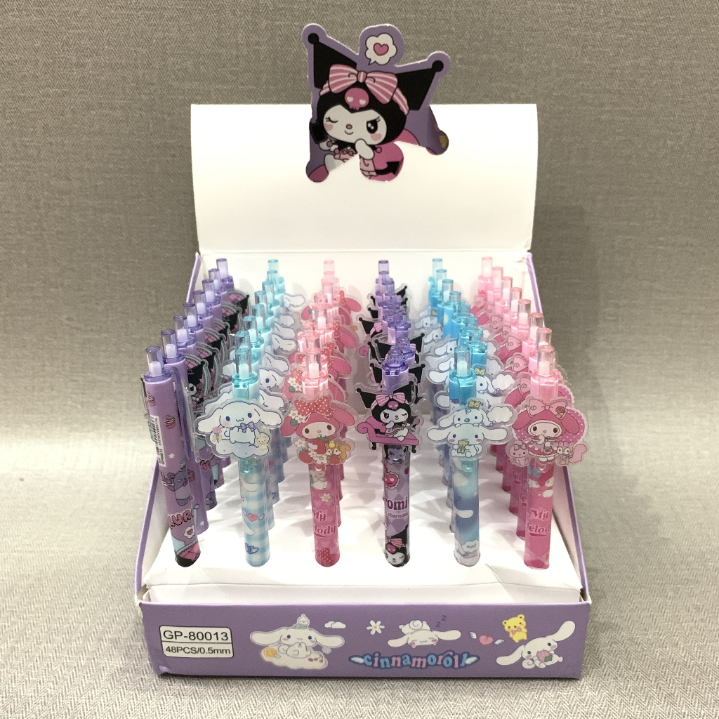 

Kuromi Purple Sanrio Cute Ball Pen Per Pcs Pulpen Gel Ketebalan 0.5mm Black Ink
