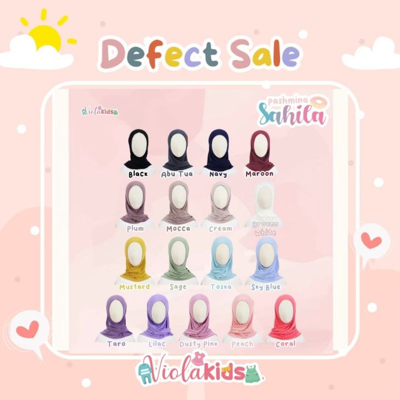 RIJEK SALE JILBAB - Jilbab Rijek Masih Bagus / Jilbab Rijek Noda / Jilbab Anak / Viola Kids