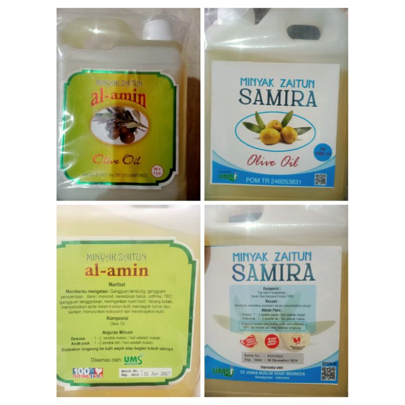 

Minyak Zaitun Al Amin/Zaitun Samira 1 Liter BPOM