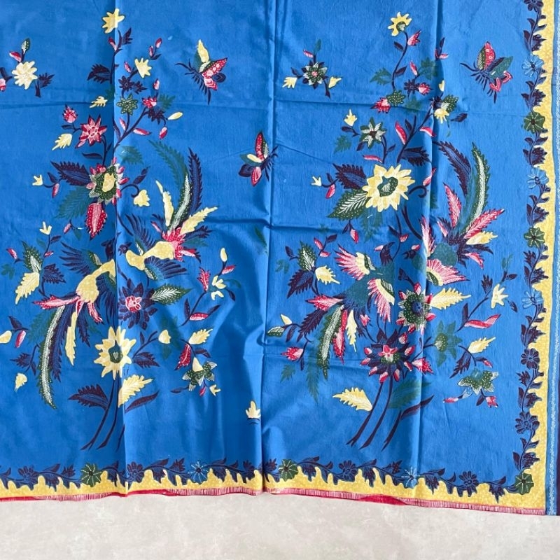 kain batik tulis full asli bahan katun motif bunga warna warni batik elliza