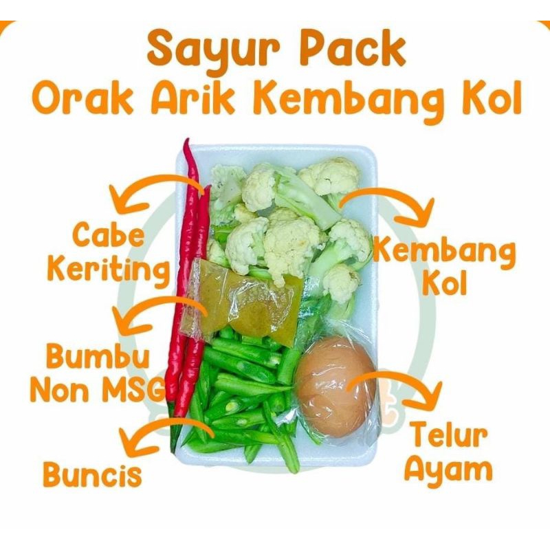 

KIRIM INSTAN Paket Sayur Potong Orak Arik Kembang Kol / Sayur Orak Arik Kembang Kol Pack