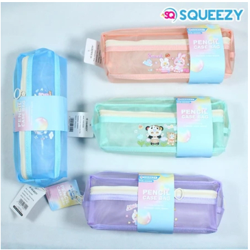 

TBMO SQUEEZY Pencil Case Bag SQ3606 / Zipper Bag / Tempat Pensil / Tas Pensil Resleting