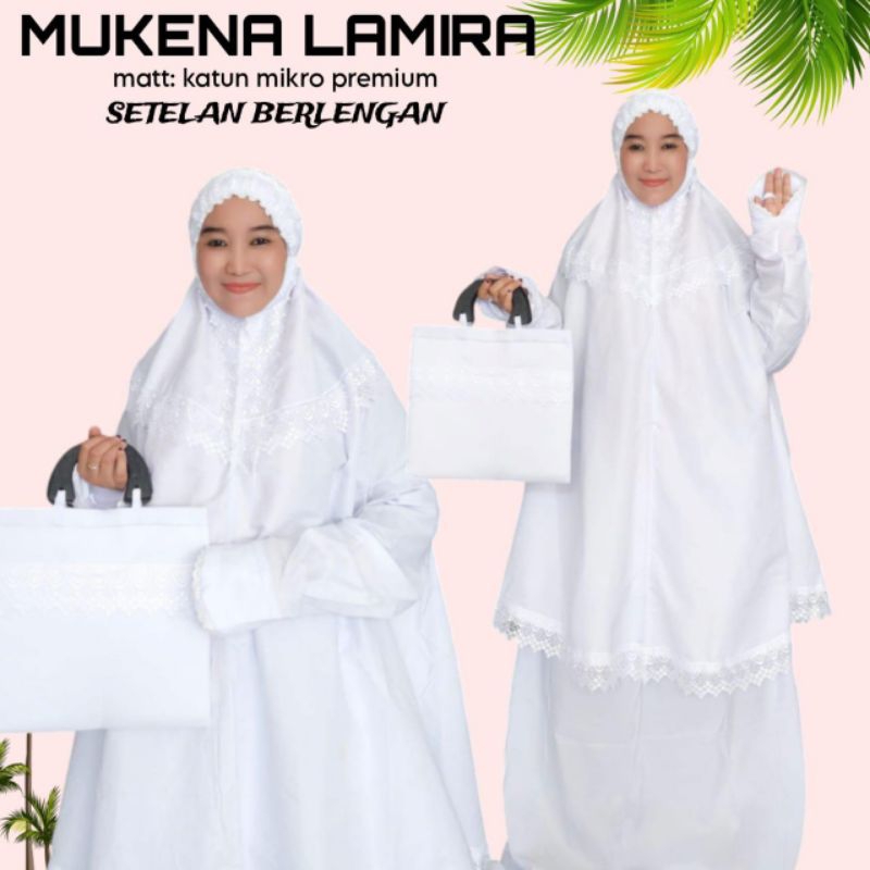 Mukena Lamira setelan berlengan