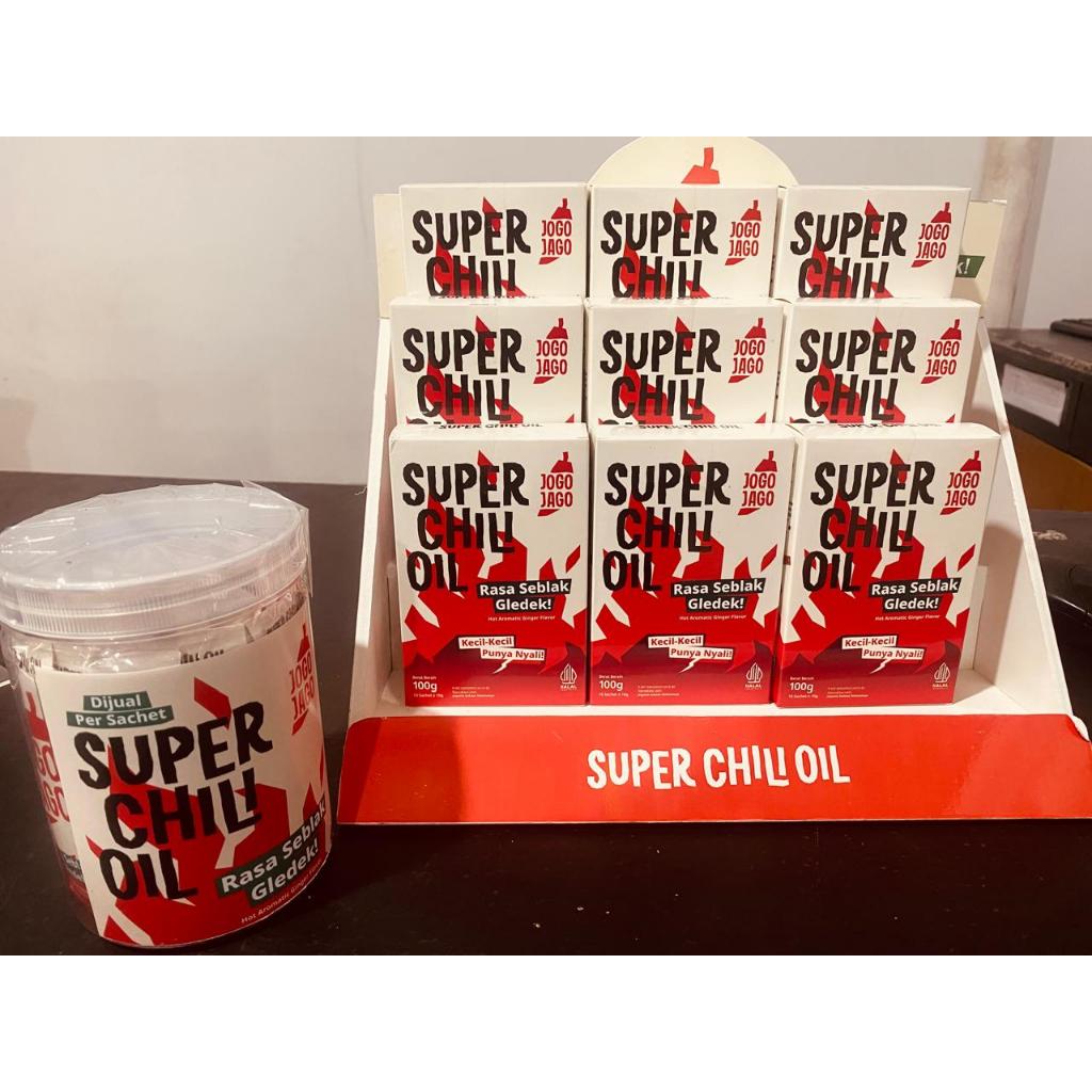

SUPER CHILI OIL JOGO JAGO PER BOX ISI 10 SACHET