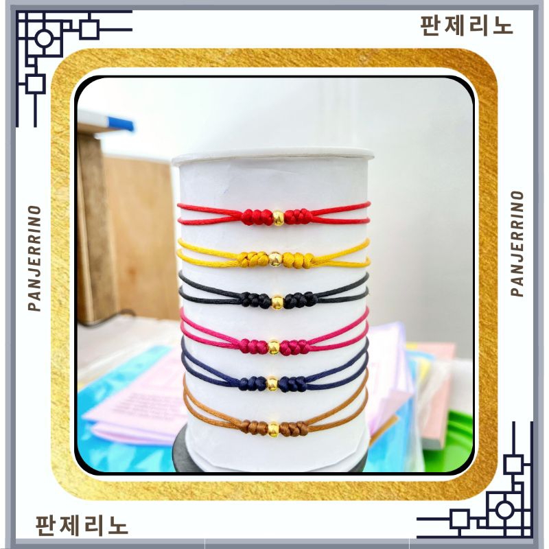 gelang tali emas 0.1gram / gelang tali Mrican emas kadar 10karat /emas asli 45% /emas mini /gelang c