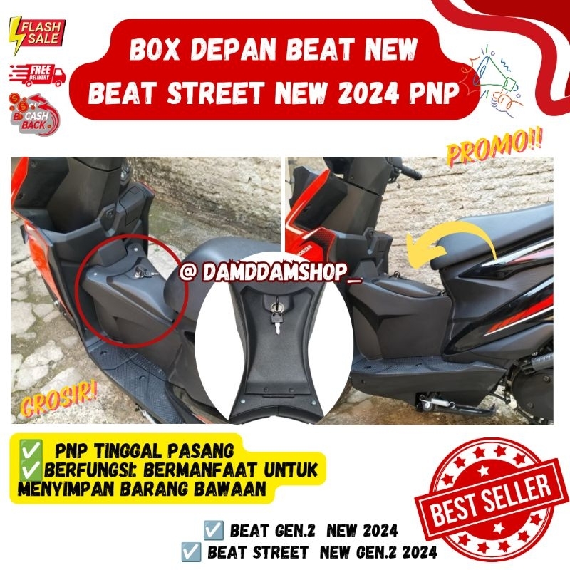 BOX DEPAN BEAT STREET 2024 NEW BEAT NEW BEAT GEN 2 BOX BAGASI PENYIMPANAN PNP