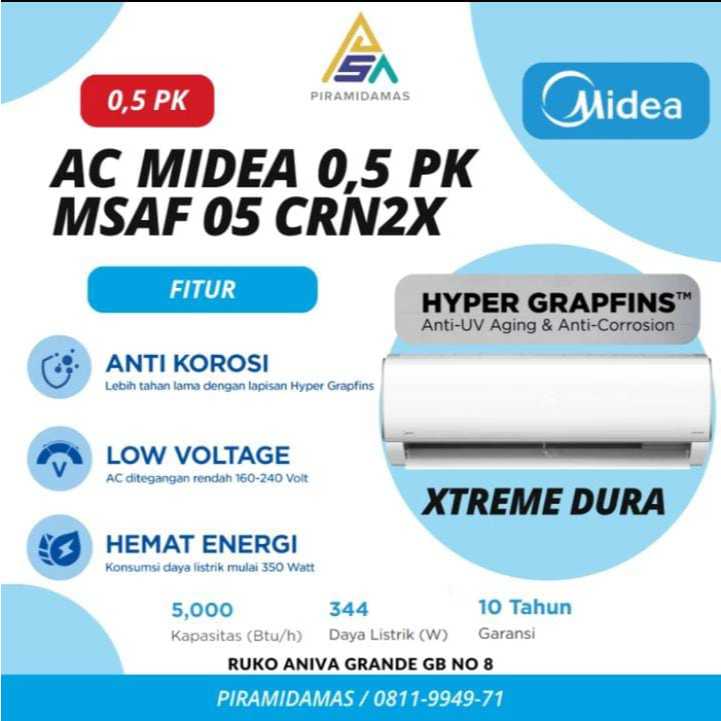 AC MIDEA 0,5PK MSAF-05CRN2 STANDARD