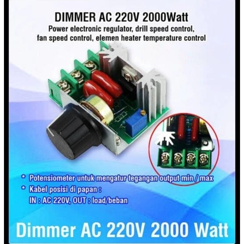 DIMMER AC 220V 2000 WATT