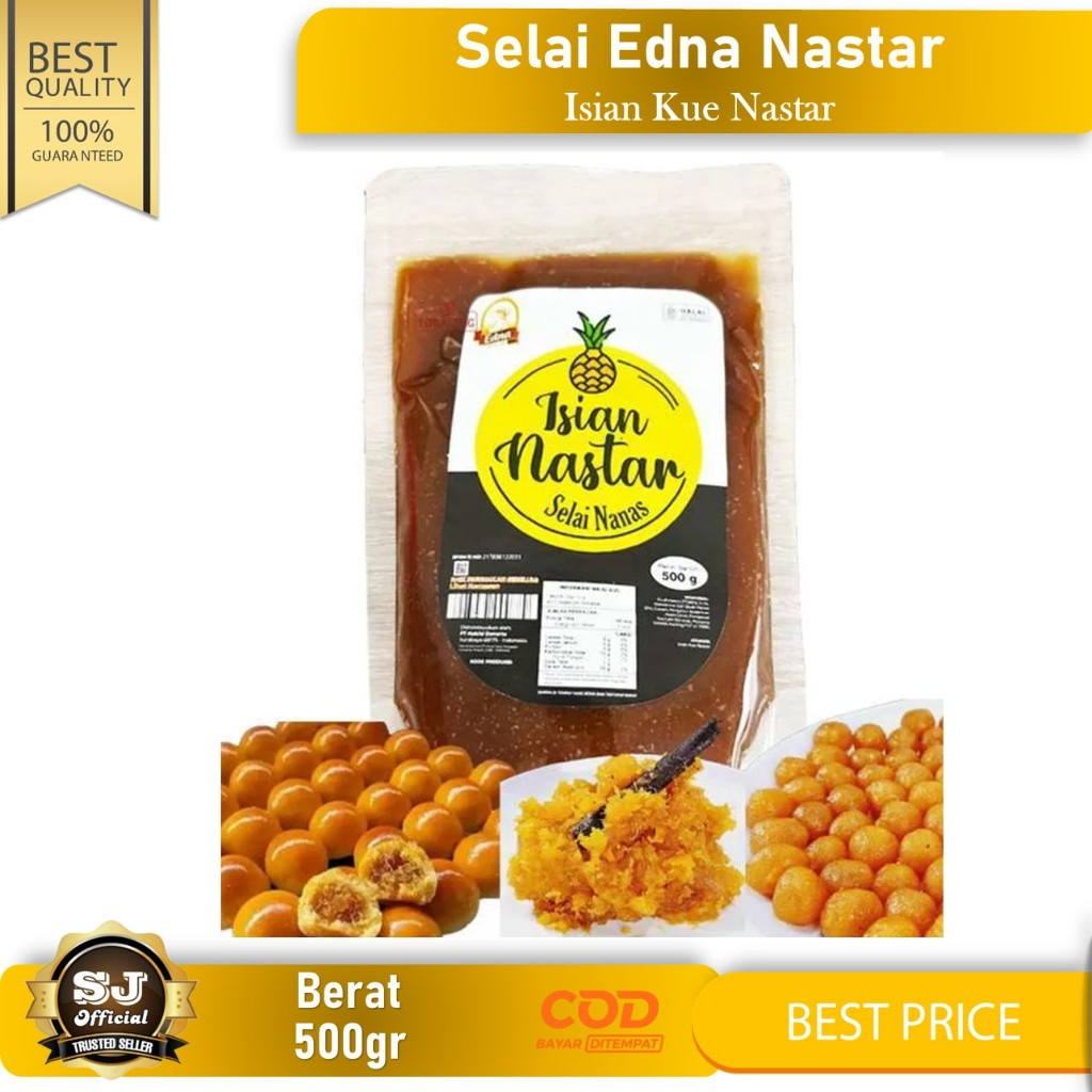

SELAI EDNA NASTAR 500gr - Selai Nanas Nastar - Isian Nastar HALAL