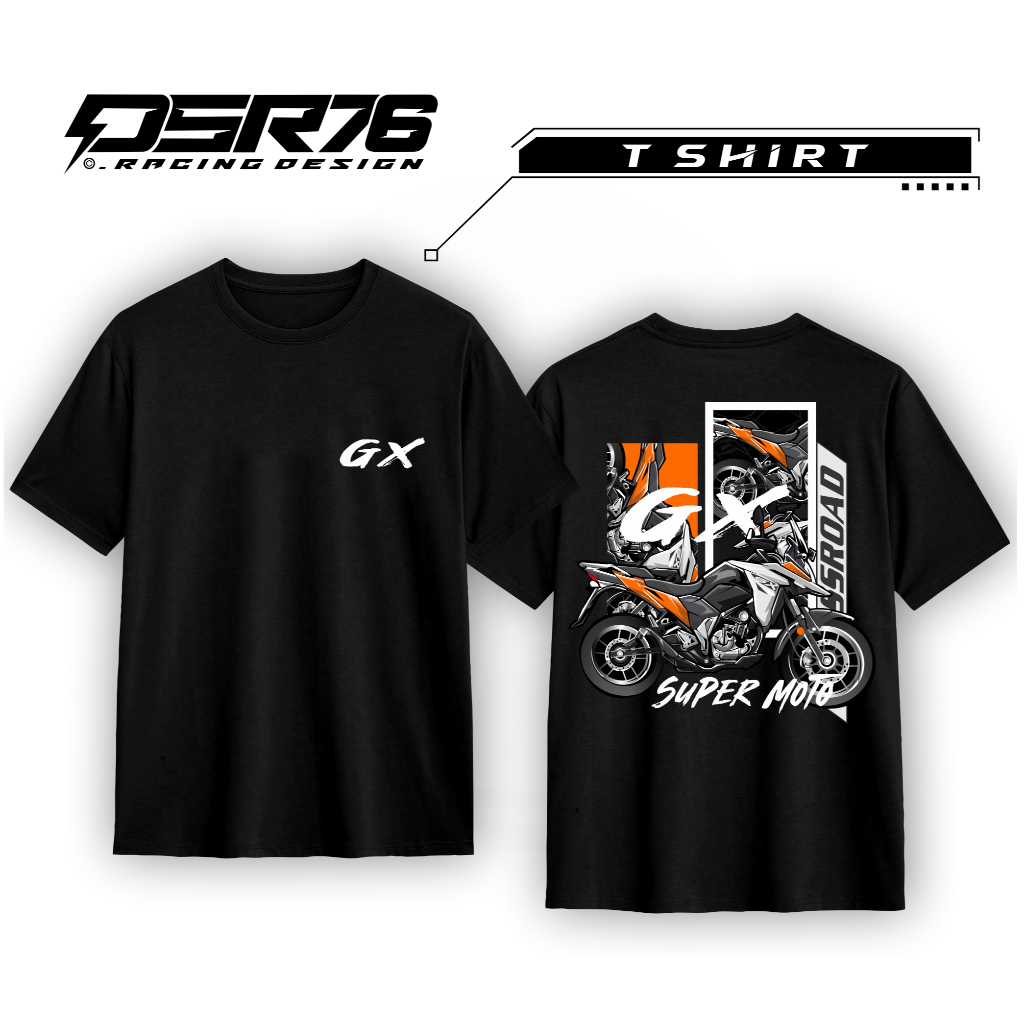 Kaos Motor Custom | Tshirt Bikers Touring Motif Motor Gede / Vespa / Cafe Racer