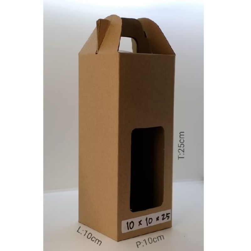 

5pcs GABLE BOX KARDUS EFLUTE 10x10x25