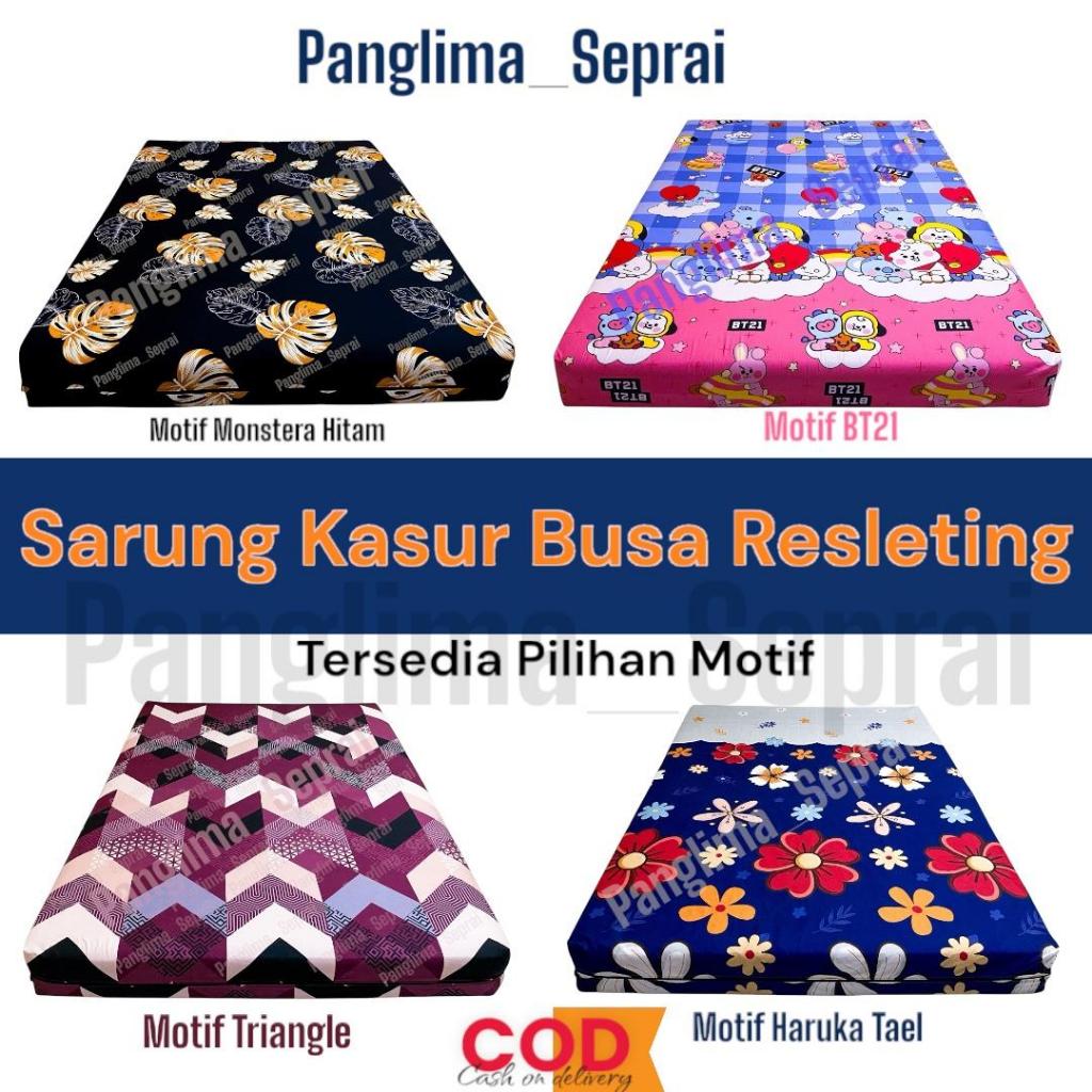 Sarung Kasur Busa Resleting Ukuran 145 x 200, 160 x 200, 180 x 200, Tinggi Kasur 15cm dan 20cm Murah