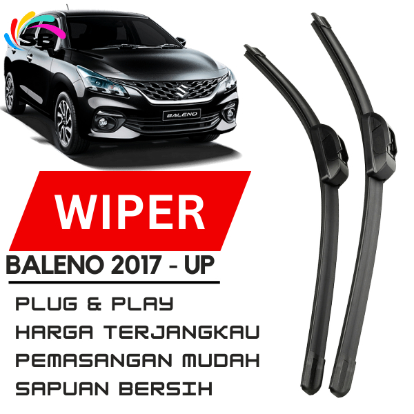 WIPER BALENO HATCHBACK 1 SET DEPAN KANAN KIRI WIPER BALENO 2017 WIPER BALENO 2018 WIPER BALENO 2018 