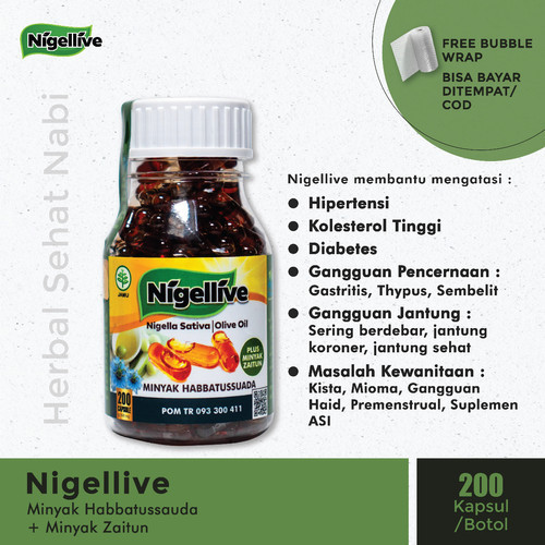 Nigellive minyak habbatussauda nigellive 200 Kapsul
