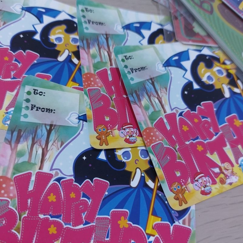 Stiker Happy Birthday Moonlight Cookie Sticker Label Kartu Ucapan Selamat Ulang Tahun Ultah Cookie R