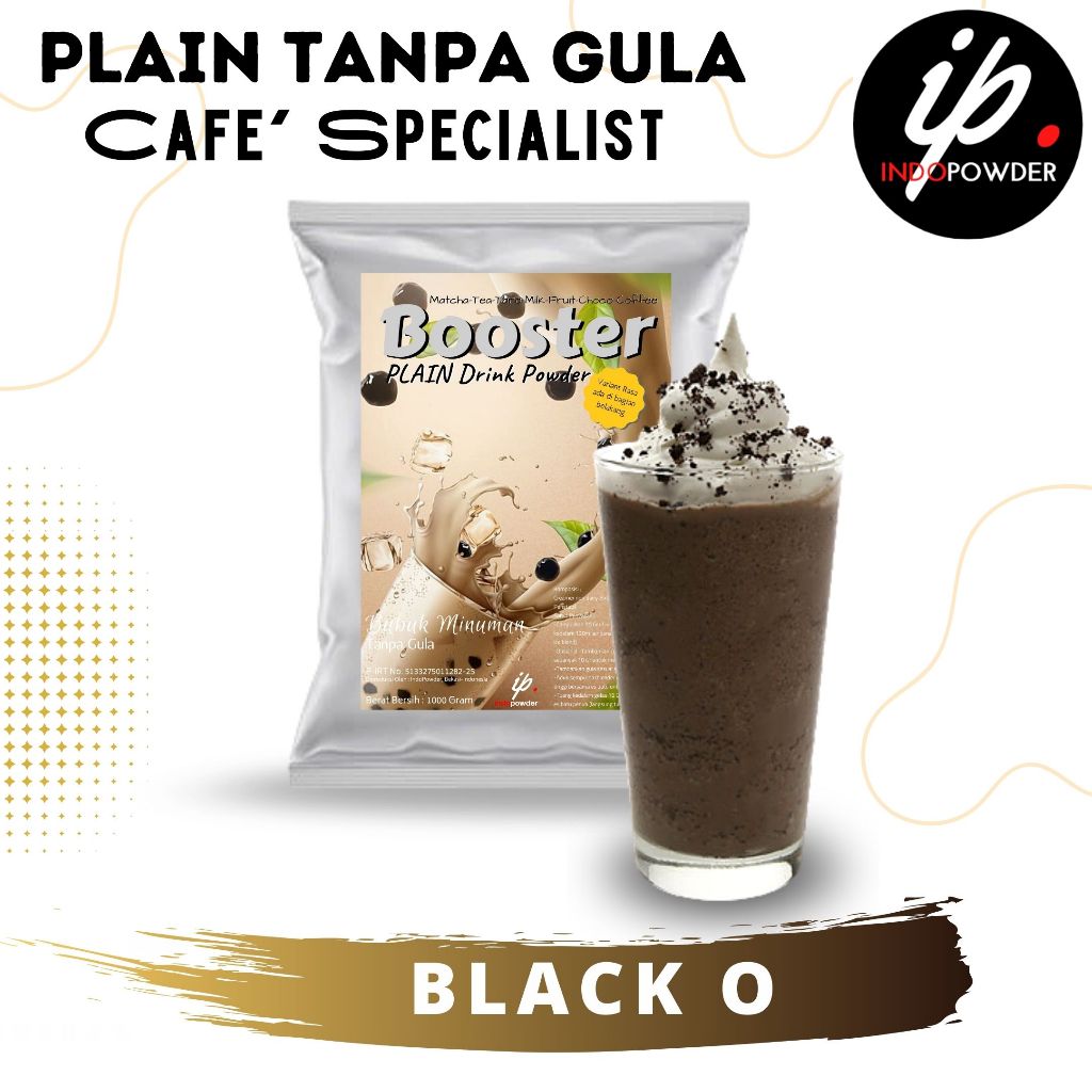 

IP Bogor - Bubuk Minuman Plain Tanpa Gula Rasa BLACK O 1Kg Untuk Cafe, Waralaba dan Resto