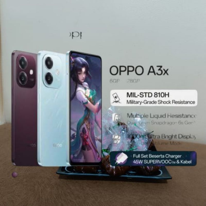 OPPO A3X RAM 6/128GB GARANSI RESMI