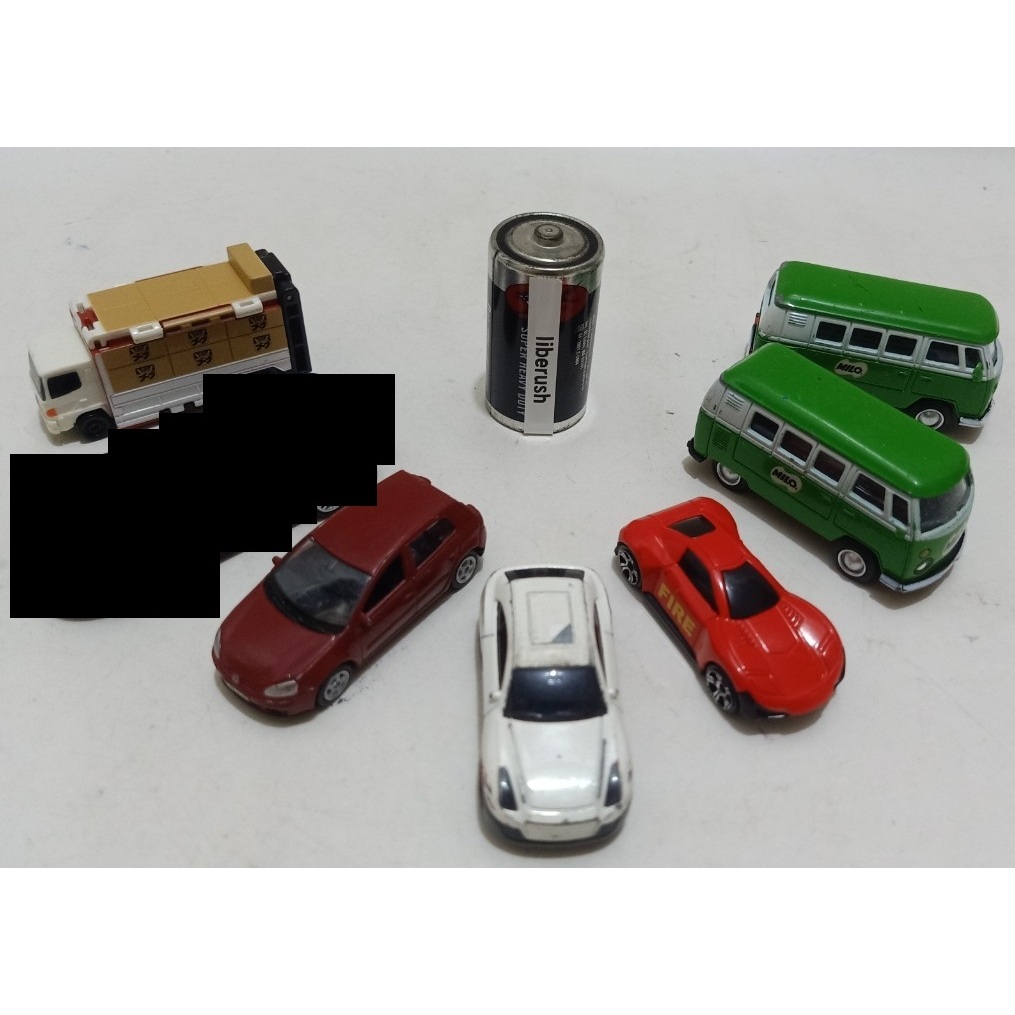 Set Diecast welly volkswagen golf v vw golf v , fastlane , diecast milo van, bandai voov hingo range