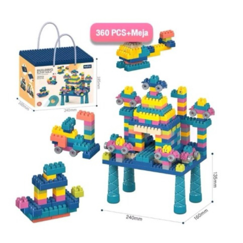MAINAN Balok SUSUN Mainan Edukasi Anak Balok Susun Besar Kokoh