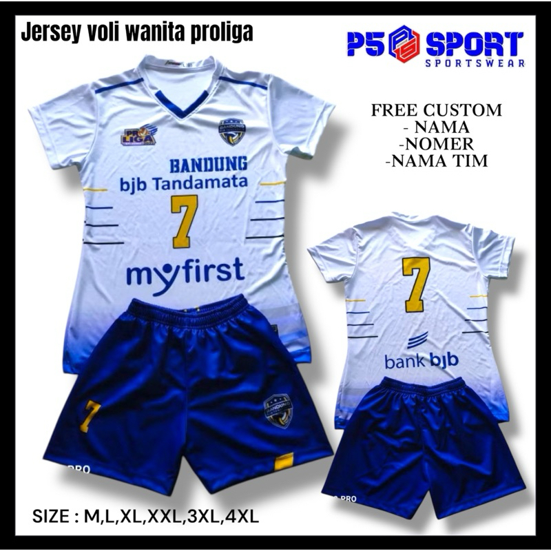 JERSEY VOLI PROLIGA BJB PUTIH WANITA