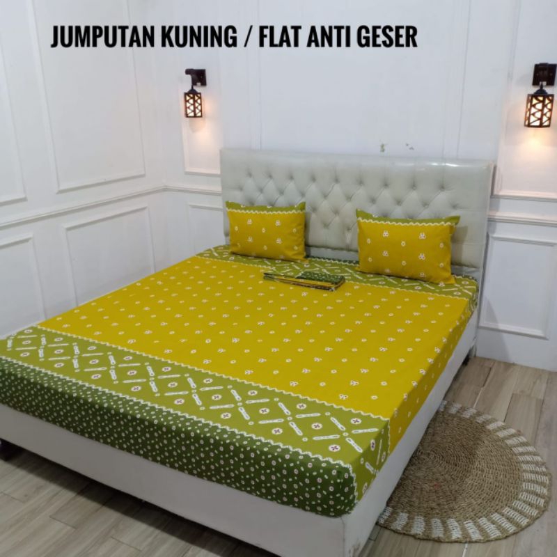 sprei jumputan hijau