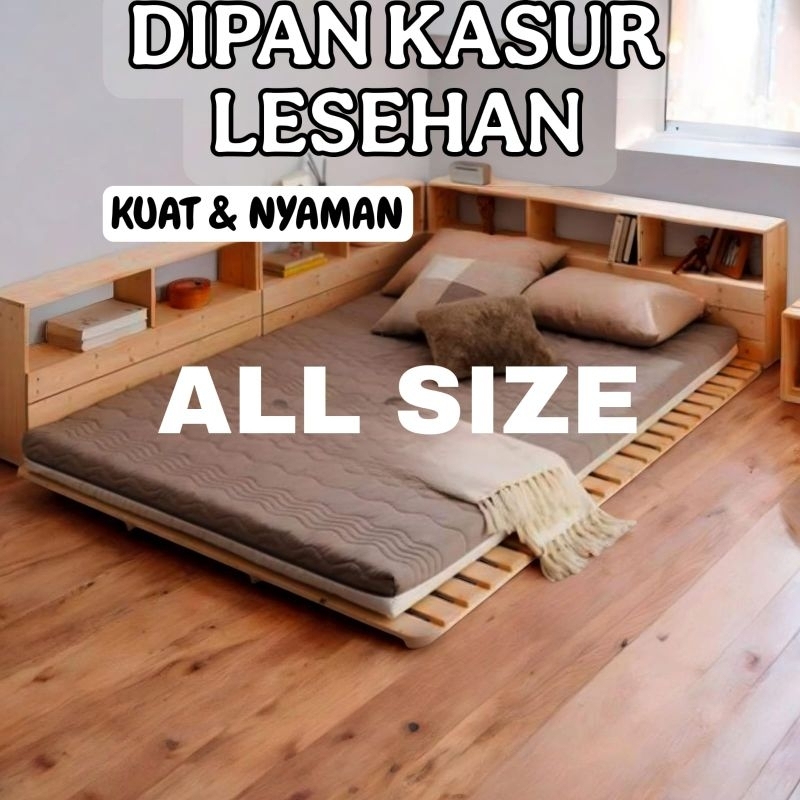 Dipan Kasur Lesehan / Tatakan Alas  Kasur Lantai Minimalis Bahan Kayu Mahoni All Variant