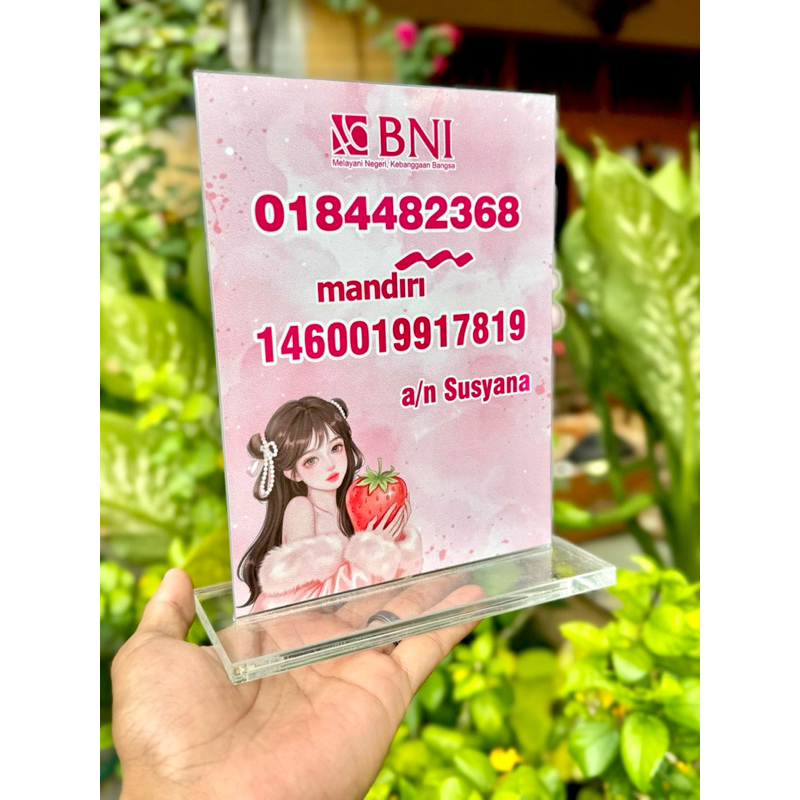 

BISA CUSTOM REKENING DAN GAMBAR AKRILIK MEJA UKURAN 15x20 BAHAN TEBAL KUAT