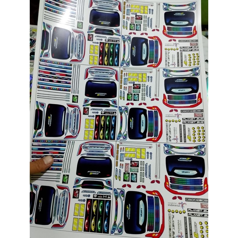

paketstiker miniatur viral vinil 1 lembar isi