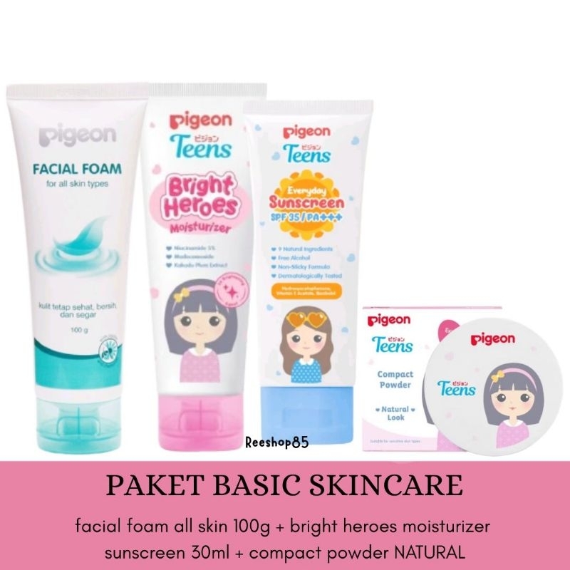 [ISI 4] PIGEON TEENS Paket Basic Skincare Anak SD