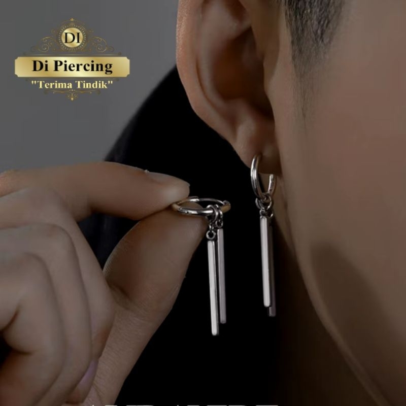 ANTING HOOPS RUMBAI PRIA KOREA ANTING TITANIUM ANTING KEREN ANTING K-POP ANTING ANTI KARAT ANTING VI