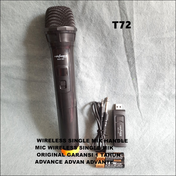 T72 ADVANCE ADVAN ADVANTE ORIGINAL GARANSI 1 TAHUN MIC WIRELESS SINGLE MIK WIRELESS SINGLE MIX HAND