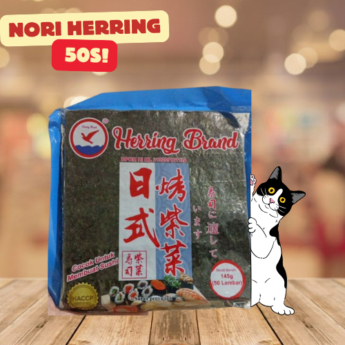 

HERRINGS 50 SHEET / SUSHI NORI / YAKINORI / NORI HALAL / DRIED SEAWEED / NORI GIMBAB (PK)