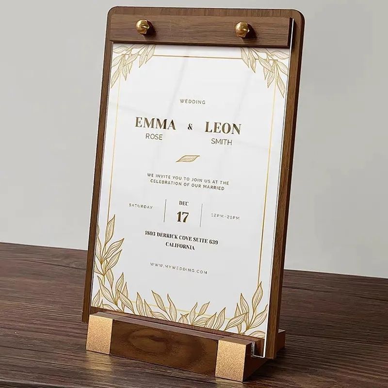 A4 Menu Kayu Tempat Menu Berdiri Kayu Stand Menu Cafe Stand Menu Meja Papan Menu Kayu