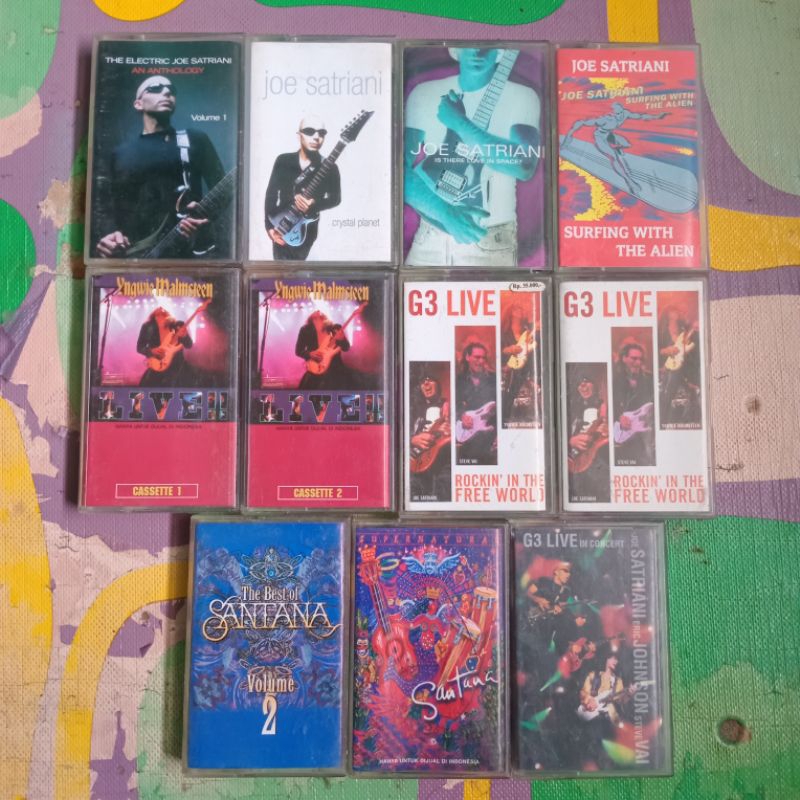 KASET PITA JOE SATRIANI, YNGWIE, G3, SANTANA