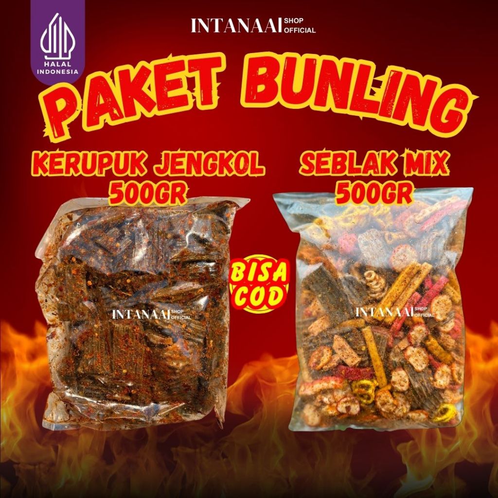 

PAKET BUNDLING KERUPUK JENGKOL PEDAS SEBLAK MIX KEMASAN 500 AN