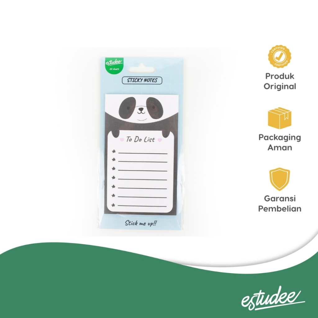 

ESTUDEE STICKY NOTE -HAVE A NICE DAY PANDA - 70X100MM 20SHT