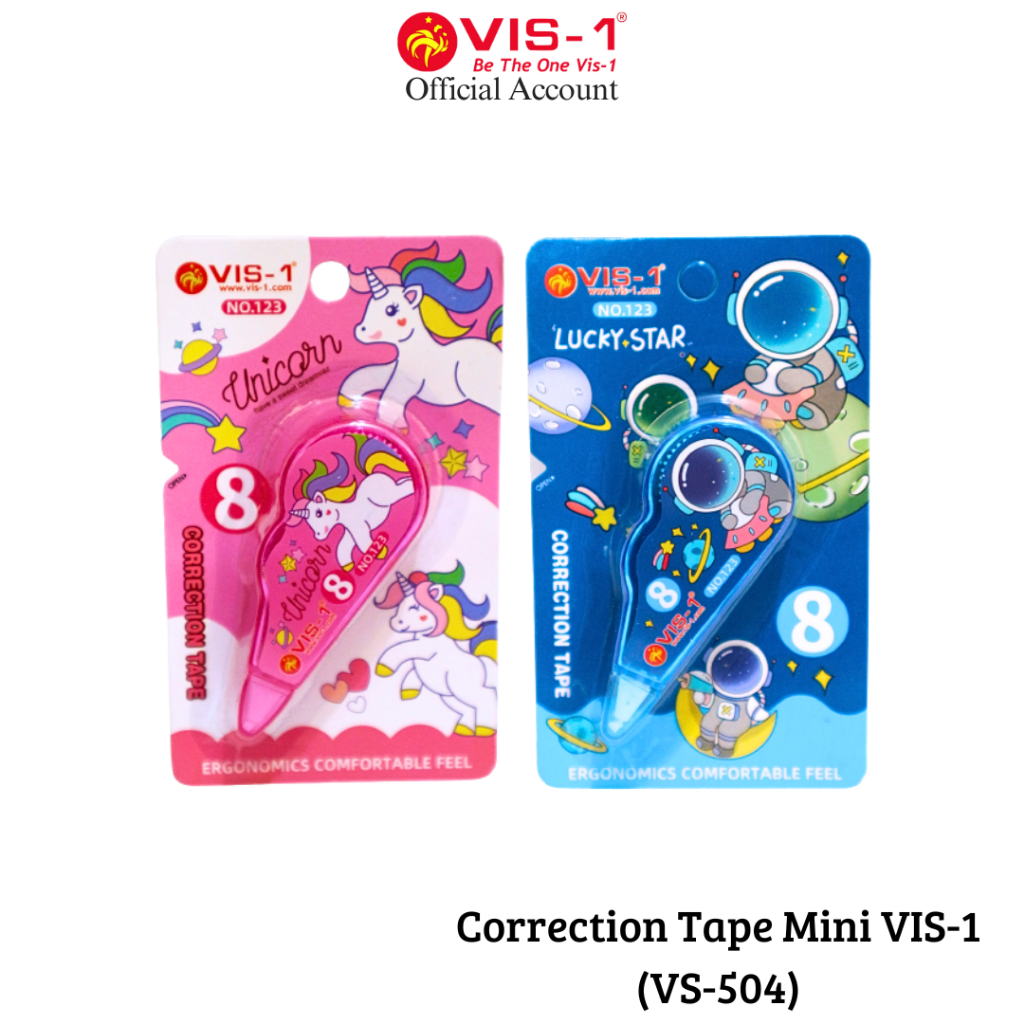 

VIS-1 Correction Tape Mini VS-504 / Tipe Ex Kertas / Stipo Kertas / Tipex