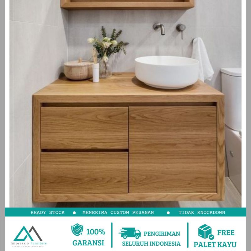 Kabinet wastafel cuci tangan minimalis