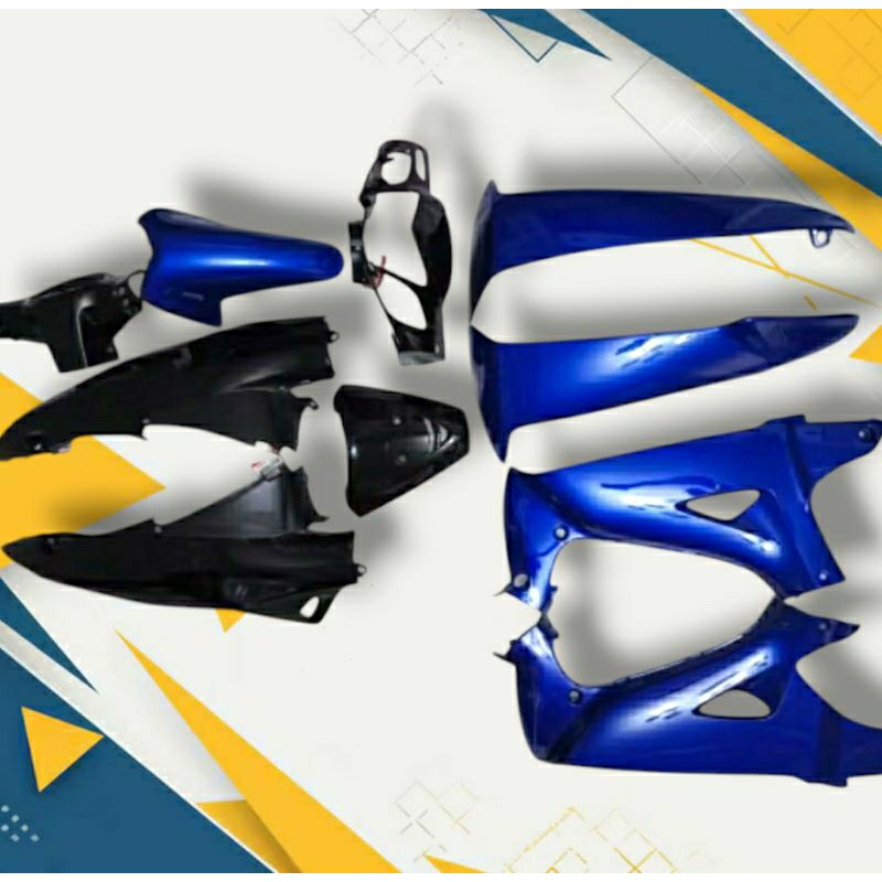 Body Karisma D 125 Fullset Biru Hitam Polos Berkualitas