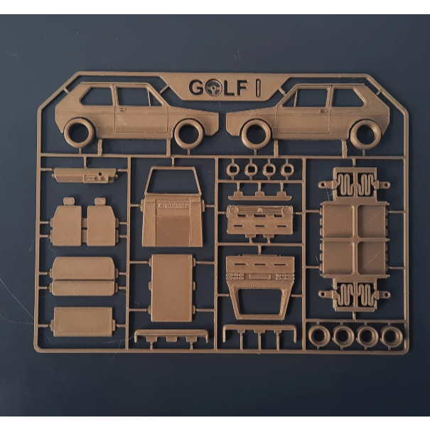 Cuero Mainan Minuatur Mobil Kit Card Vw golf mk 1