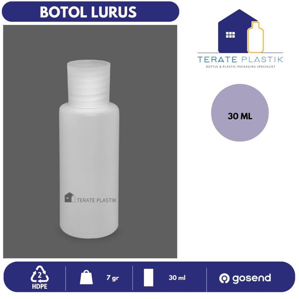 Botol Lurus 30ml | Terate Plastik Bandung