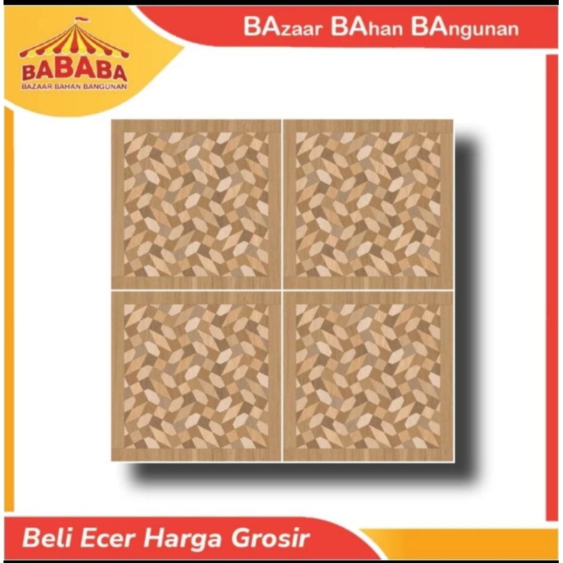 KERAMIK LANTAI GLOSSY MOTIF 40X40 REMBRANT  D GLOSSY