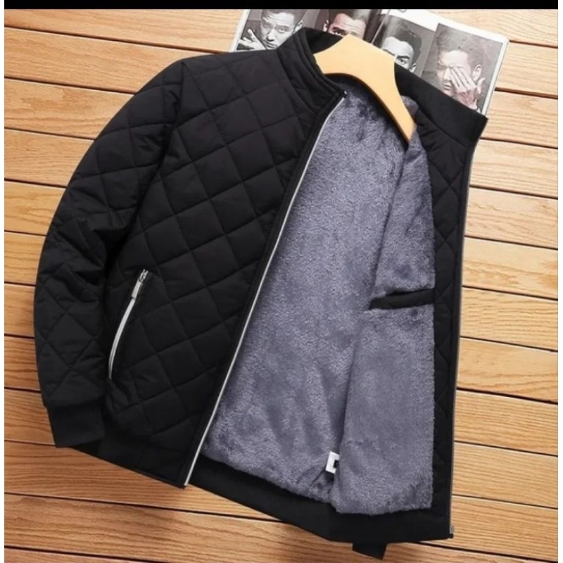 jaket bulu pria dewasa/jaket musim dingin