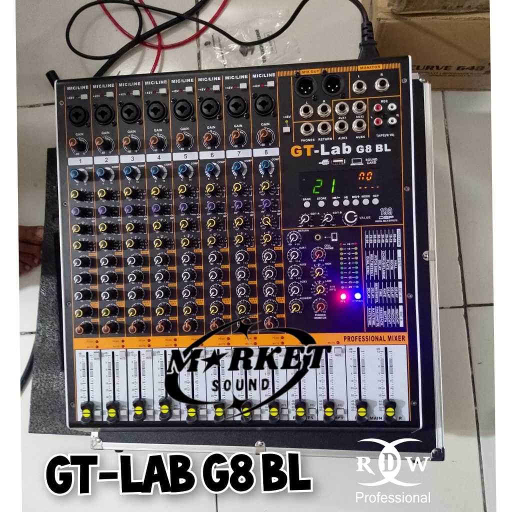 Mixer Analog 8 Channel GT LAB G8 BL + Kompress Original by RDW /mixer GT Lab G8BL  + Compressor
