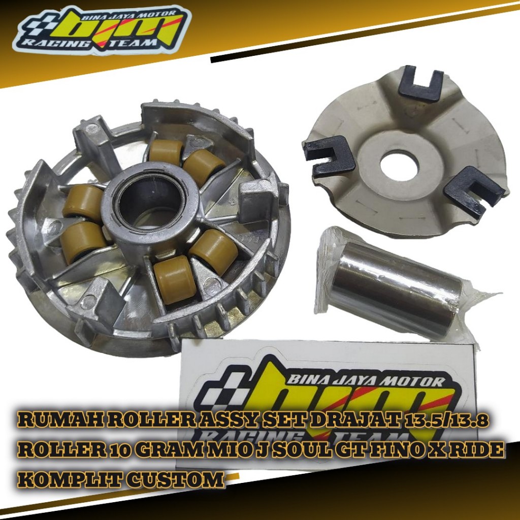 RUMAH ROLLER ASSY SET DRAJAT 13.5/13.8 ROLLER 10 GRAM MIO J SOUL GT FINO X RIDE KOMPLIT CUSTOM