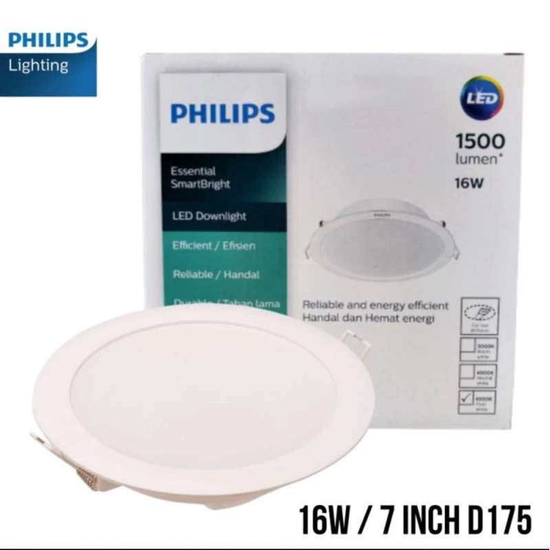 Lampu Downlight 18 watt 18w PHILIPS LED Essential DN020B G3 Pengganti 19 watt 19w G2 Plafon/ Ceiling