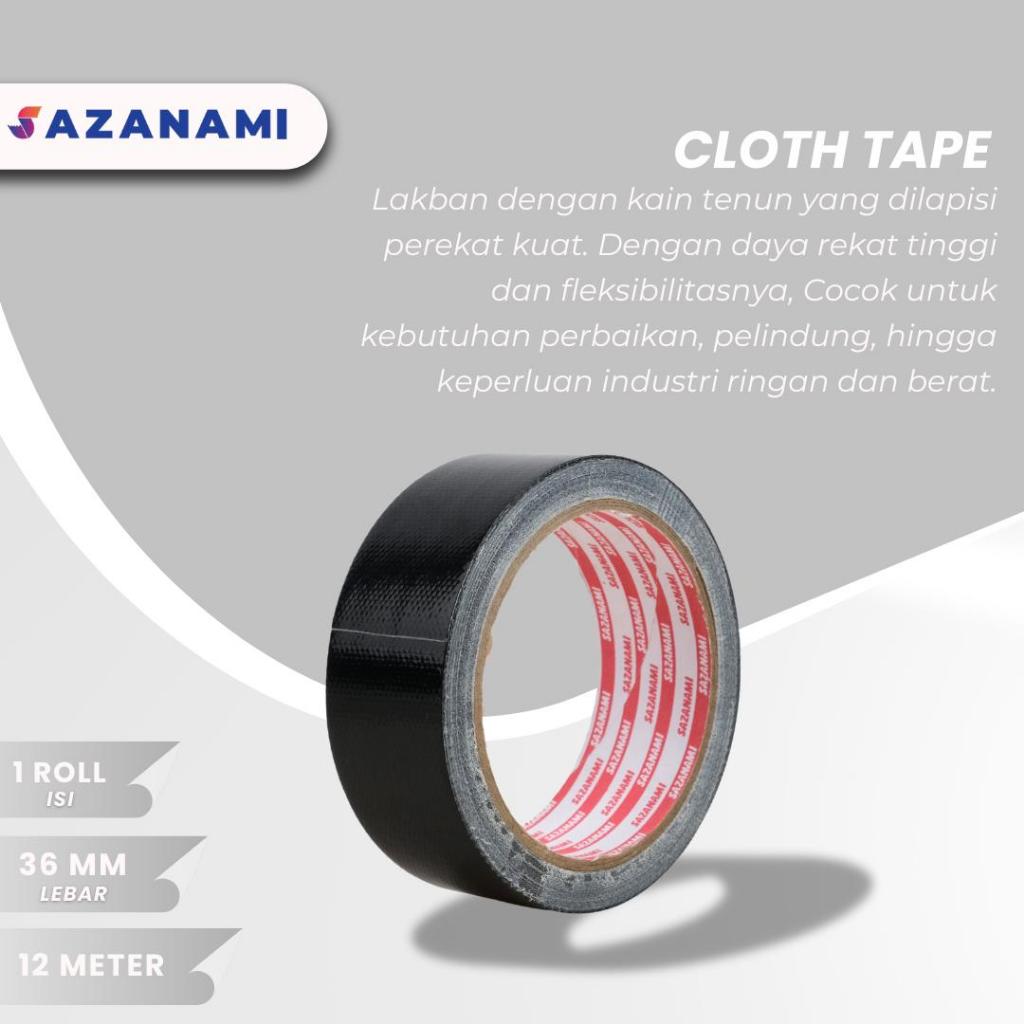 

lakban kain hitam 36mm x 12 meter sazanami cloth tape