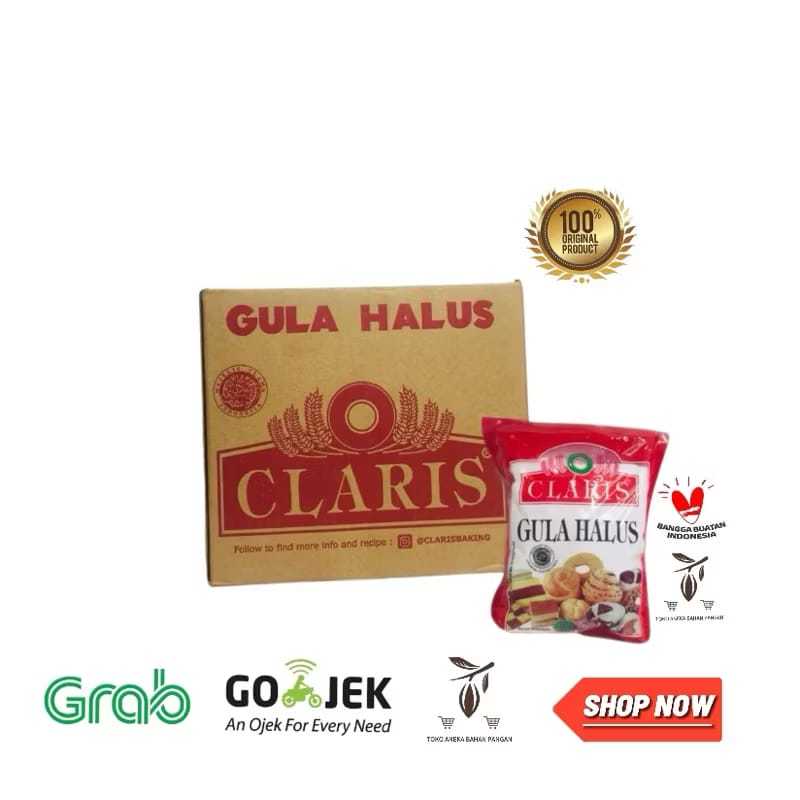 

Gula Halus/Gula Tabur Donat Gula Claris 1 Dus isi 16 pcs
