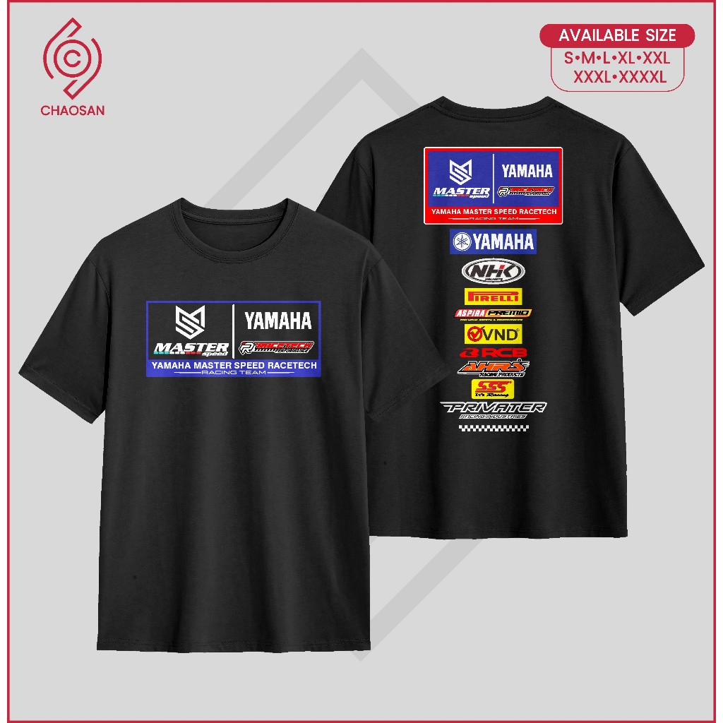 Tshirt Kaos Yamaha Master Speed Racetech Racing Team Sponsor - Combed 24s Baju Casual Disro