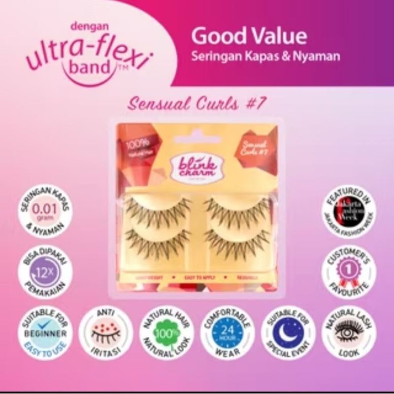 EYELASHES BULU MATA BLINK CHARM SENSUAL CURLS  # 7